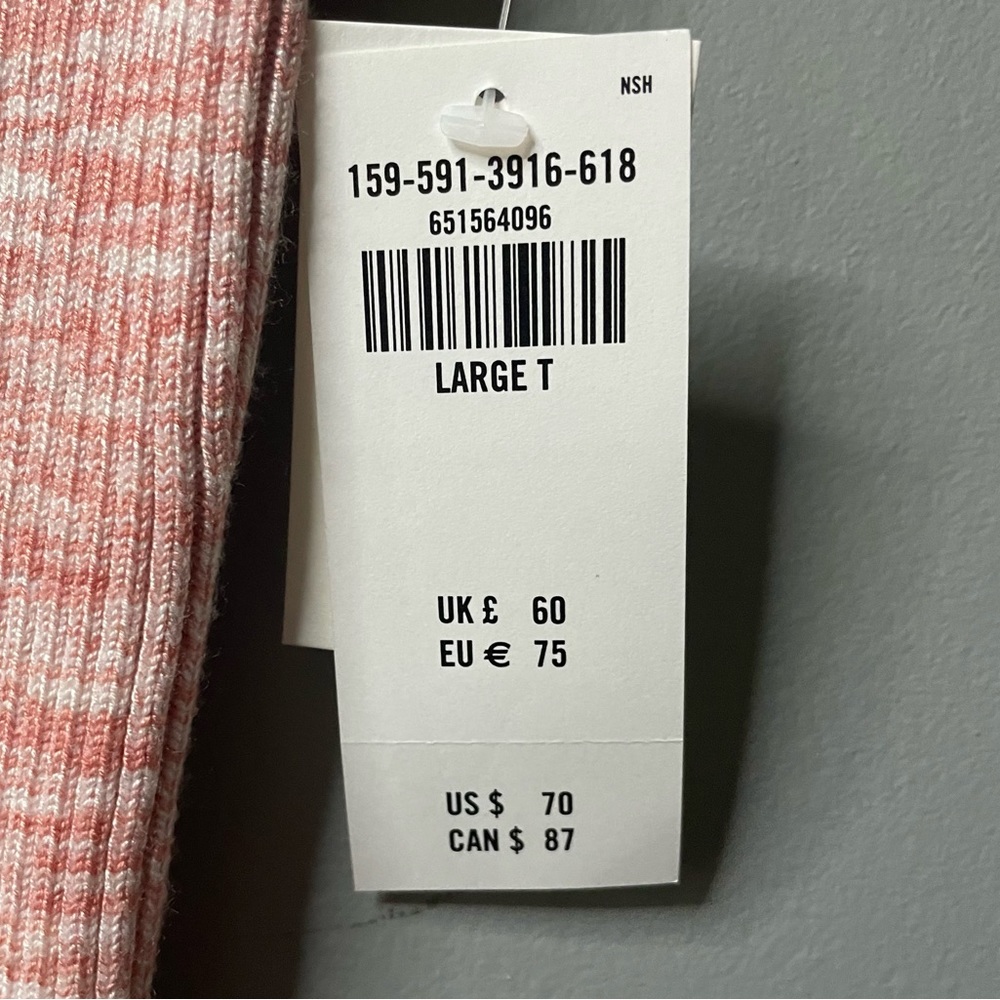 BNWT Abercrombie Pink Knit Mini Dress Large Tall - Picture 4 of 4